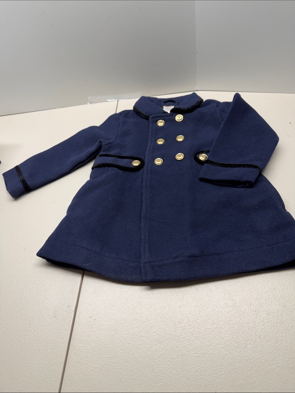 Gymboree Navy Double-Breasted Peacoat with Gold Buttons. NWOT